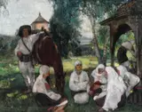 Arthur Verona, La fântână, 1932-1933, ulei pe pânză