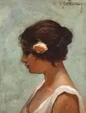 Alexandru Satmary, Domnișoara O., ulei pe pânză