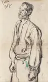 Corneliu Baba, Schiță pentru 1907, cărbune pe hârtie