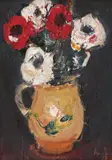 Corneliu Baba, Anemone, 1977, ulei pe carton