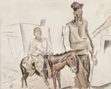 Iosif Iser, Turci din Dobrogea, 1913-1915, acuarelă pe hârtie