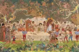 Mişu Teişanu, Nuntă împărătească, 1919, acuarelă, tempera, tuș și creion pe carton subțire