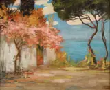 Primăvară la Balcic by Kimon Loghi, ulei pe pânză, sold Oct 2019