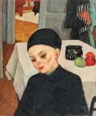 Nicolae Tonitza, Lecția, 1920-1924, ulei pe carton