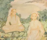 Nicolae Tonitza, Turcoaice la Balcic, 1936-1937, guașă pe hârtie