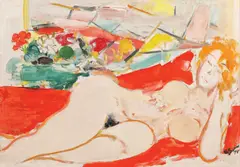 Terasă la Cannes by Vasile Grigore, 1996, ulei pe pânză, sold Oct 2019