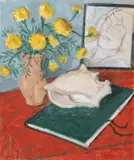 Theodor Pallady, Natură statică cu scoică (Omagiul lui Yvonne Cousin), 1941, ulei pe pânză lipită pe carton