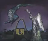 Jules Perahim, La Machine à devrire, 1976, ulei pe pânză