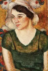 Aurel Kessler, Tânără cu pălărie, 1937, ulei pe pânză