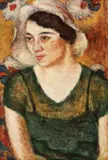 Aurel Kessler, Tânără cu pălărie, 1937, ulei pe pânză