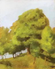 Ștefan Luchian, Primăvară la Brebu, 1904-1906, pastel pe hârtie lipită pe carton