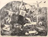 Vasile Celmare, Joc de copii, 1974, litografie