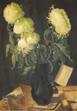 Ulcior cu crizanteme by Leon Biju, ulei pe carton, sold Sep 2019