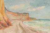 George Matei Cantacuzino, Pe plajă, 1946, ulei pe pânză lipită pe carton