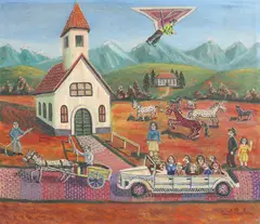 Emil Pavelescu, Peisaj din Predeal, 1983, ulei pe pânză