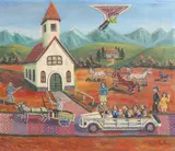Emil Pavelescu, Peisaj din Predeal, 1983, ulei pe pânză