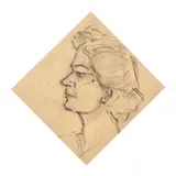 Theodor Pallady, Profil de femeie, creion și tuș pe hârtie