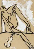 Maryna Baranovska, Muzică, 1998, tempera pe hârtie