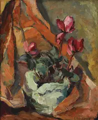 Kurt Messerschmidt, Ciclame, ulei pe carton