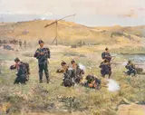 Tadeusz Ajdukiewicz, Dorobanţi români în Războiul de Independenţă, 1901, cromolitografie