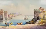 Seriff Renkgörür, Bosfor, 1937, acuarelă pe hârtie lipită pe carton