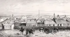 Auguste Raffet, Vedere din Iaşi, 1840, litografie