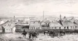 Auguste Raffet, Vedere din Iaşi, 1840, litografie