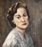 Coca Romano, Portretul unei distinse doamne, 1944, ulei pe pânză