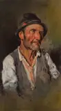Giuseppe Giardiello, Pescar din Napoli, ulei pe lemn