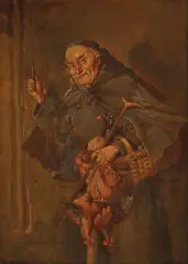 Olaf Simony Jensen, Călugăr cu merinde, ulei pe pânză