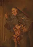 Olaf Simony Jensen, Călugăr cu merinde, ulei pe pânză
