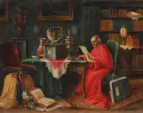 Franz Sablitzky, Cardinal în biroul său de lucru, ulei pe pânză