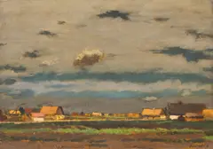 Adolf Fényes, Margine de sat, ulei pe lemn