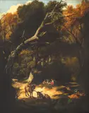 Joseph Thomas Tuite, Popas în pădure, ulei pe pânză