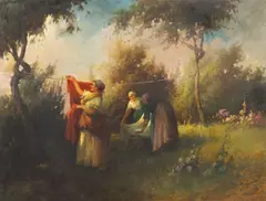 Ágoston Ács, Cu rufele la soare, ulei pe pânză