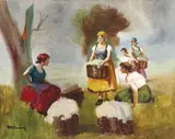 István Burchard-Bélaváry, Cu rufele la râu, ulei pe pânză