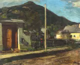 Endre (Andrei) Litteczky, Uliță la Baia Mare, ulei pe carton