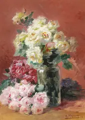 I. Thierry, Trandafiri, 1904, ulei pe pânză