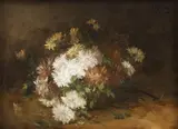 Alfred Rouby, Crizanteme, ulei pe pânză