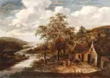 Cercul lui George Morland, Căsuța din pădure, ulei pe lemn