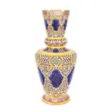 Zsolnay, Impozant vas Zsolnay din majolica, cu decor arabesc, cca. 1890, ceramică modelată în tipar, pictată, glazurată