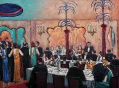 Henri Visconte, Cabaret, ulei pe carton