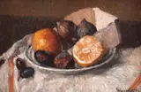 Gheorghe Mărculescu, Natură statică cu portocale și smochine, 1932, ulei pe pânză