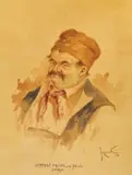 Constantin Jiquidi, Cetățean din Dealul Spirii, 1898, acuarelă pe hârtie