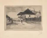 Iosif Rosenblut, Țărăncuță cu fuior, acvaforte și acvatintă