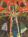 Emblemă by Ștefan Pelmuș, 2002, ulei pe pânză, sold Sep 2019