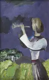 Liviu Suhar, Cântecul ciobănașului, ulei pe carton