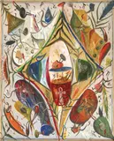 Prapor by Ștefan Pelmuș, 2002, ulei pe pânză, sold Sep 2019