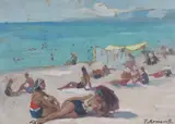 Gheorghe Teodorescu Romanaţi, La plajă