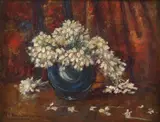 Nicolae Alexandrescu, Vas cu ghiocei, 1927, ulei pe carton